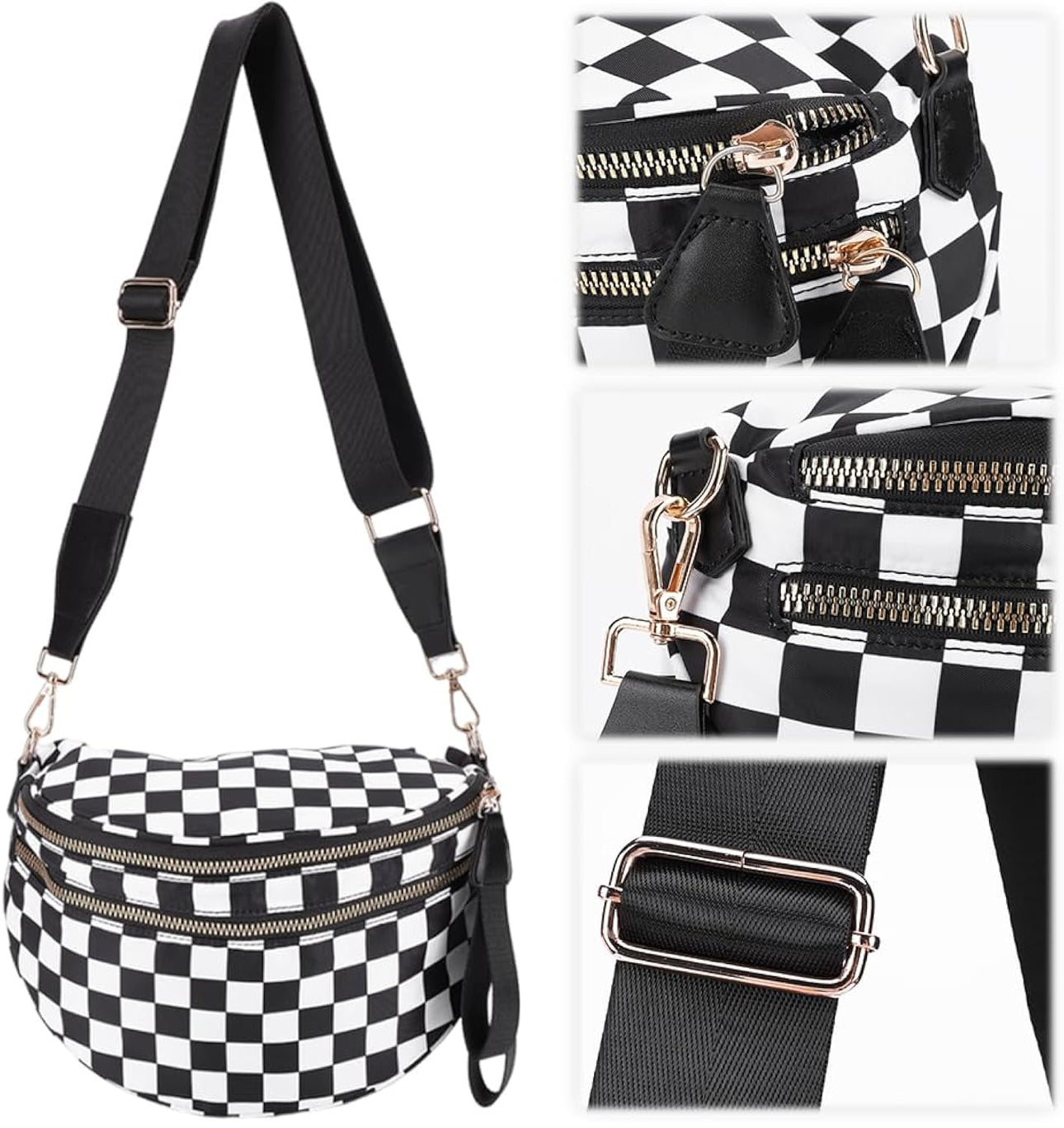 BLACK AND WHITE Bum Bag