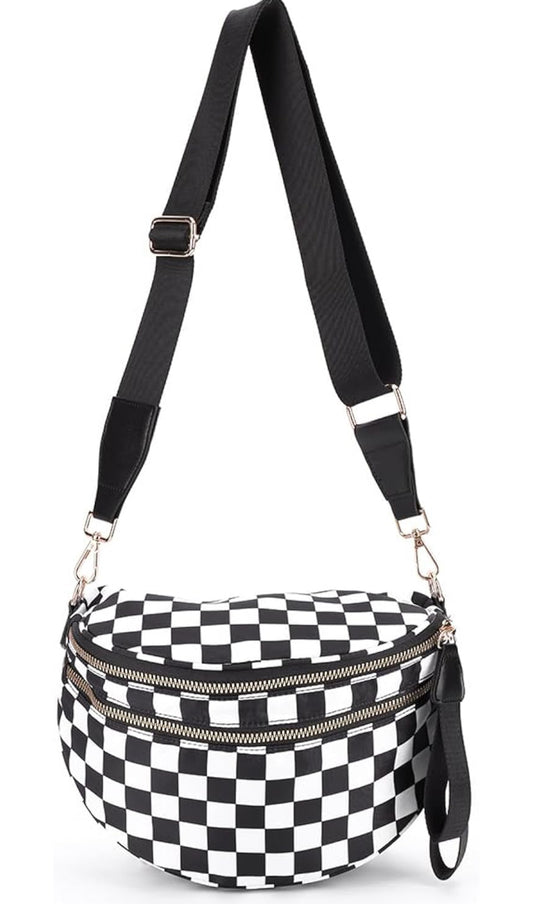 CHECKERED BUM BAG