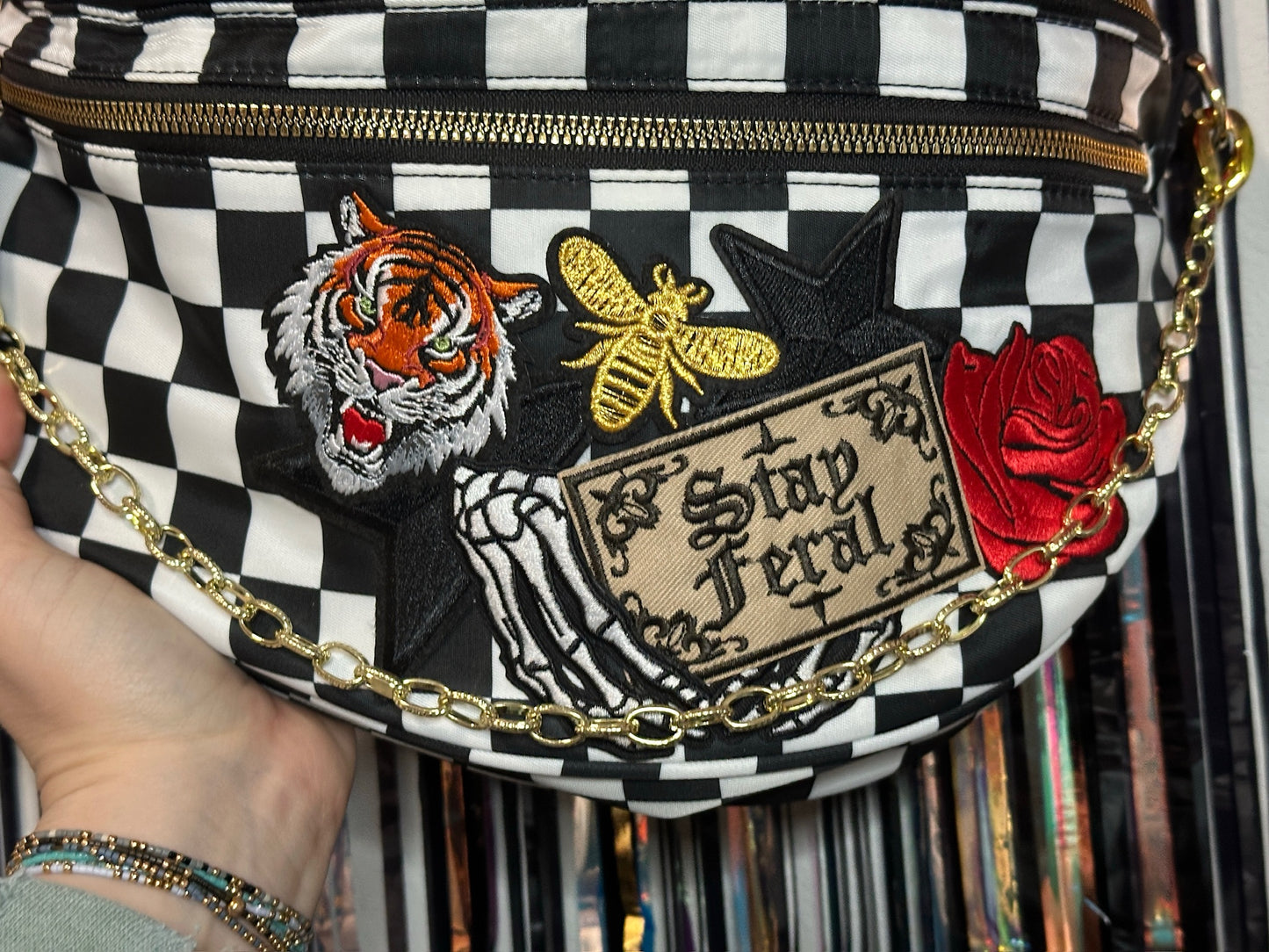 BLACK AND WHITE Bum Bag