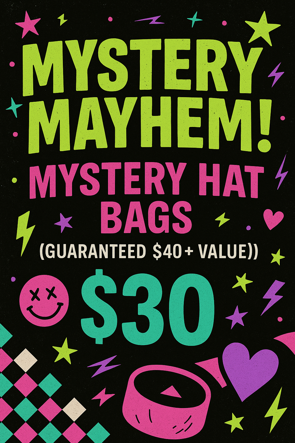 Mystery Mayhem Hats