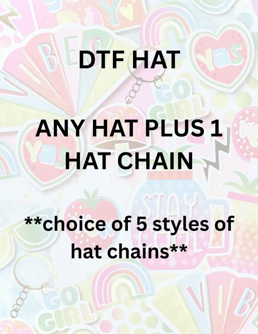 DTF TRUCKER HAT w/HATCHAIN